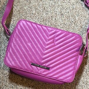 Steve Madden Pink Chevron Quilted Crossbody Bag